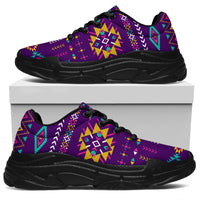 native-american-light-purple-pattern-chunky-sneakers