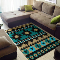 Green Ethnic Aztec Pattern Area Rug LT10 - Wonder Print Shop