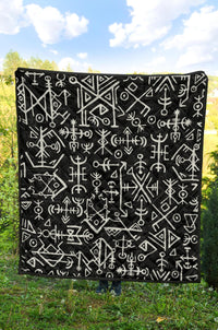 Viking Futhark Norse Islandic Premium Quilt RLT12 - Wonder Print Shop