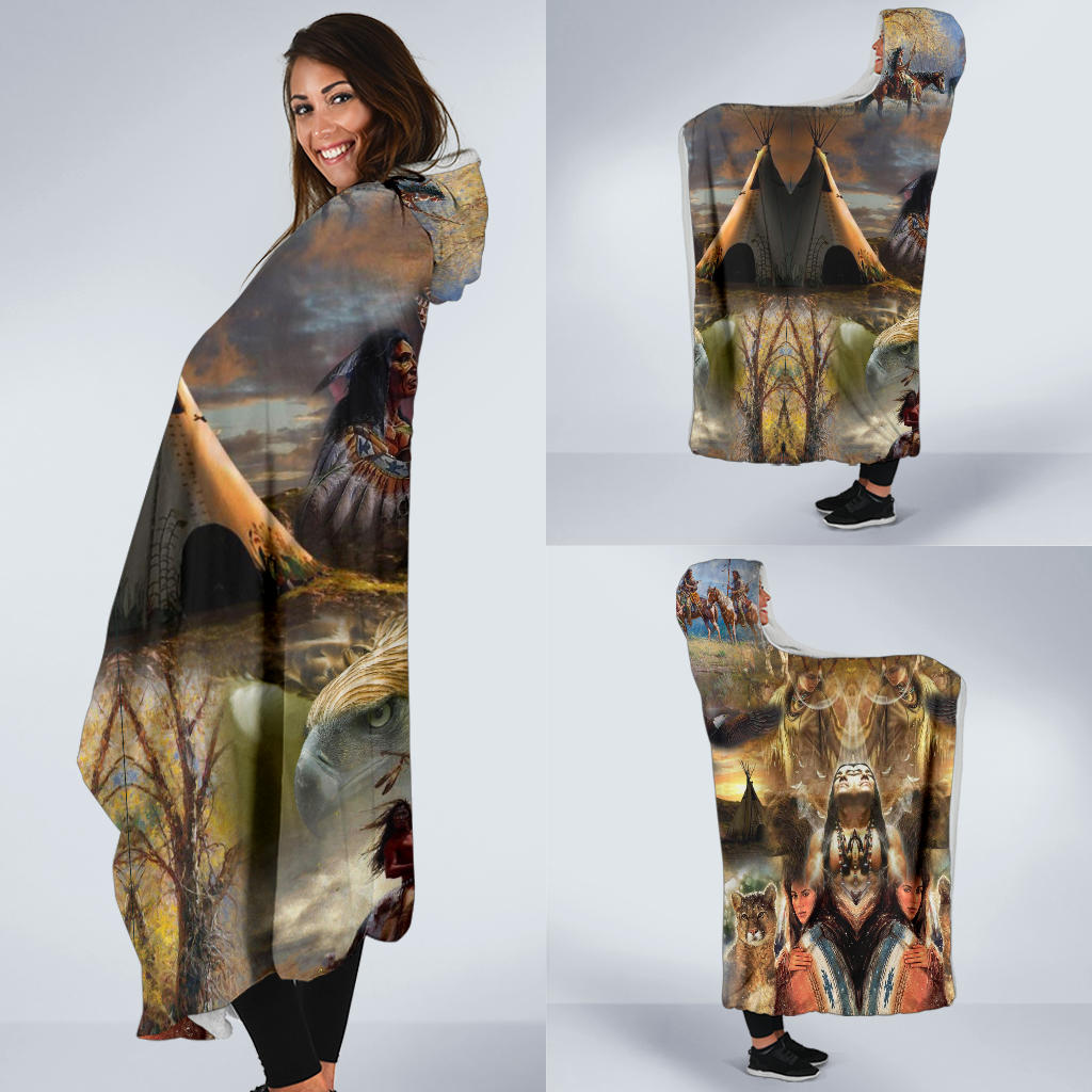 thunderbird-wolf-horse-native-american-hooded-blanket