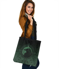 viking-tote-bag-ethnic-odin-raven-green