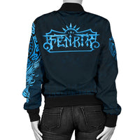 Viking Women's Bomber Jacket, Fenrir Wolf RLT12 - Wonder Print Shop