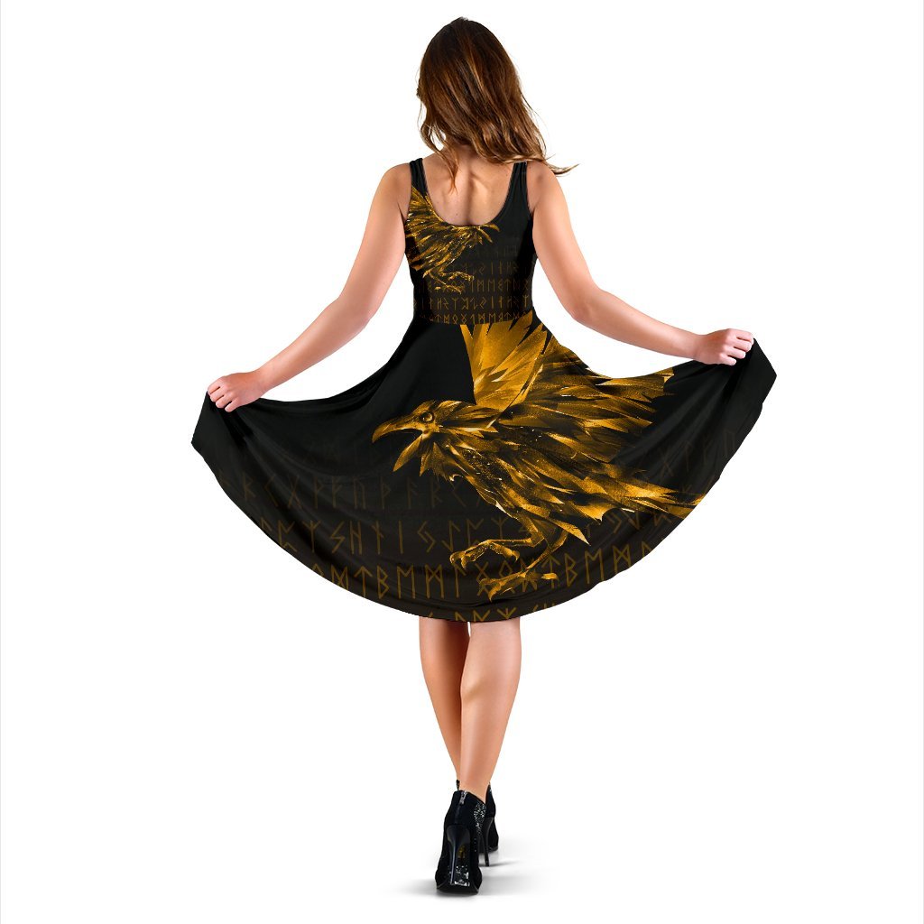 viking-womens-dress-the-raven-of-odin-rune-gold