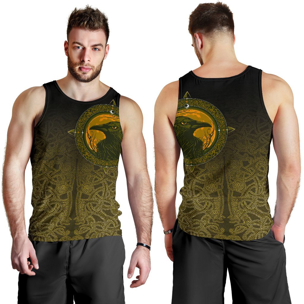 viking-mens-tank-top-ethnic-odin-raven-gold