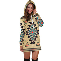 Southwest Symbol Native American Hoodie Dress LT10 - Wonder Print Shop