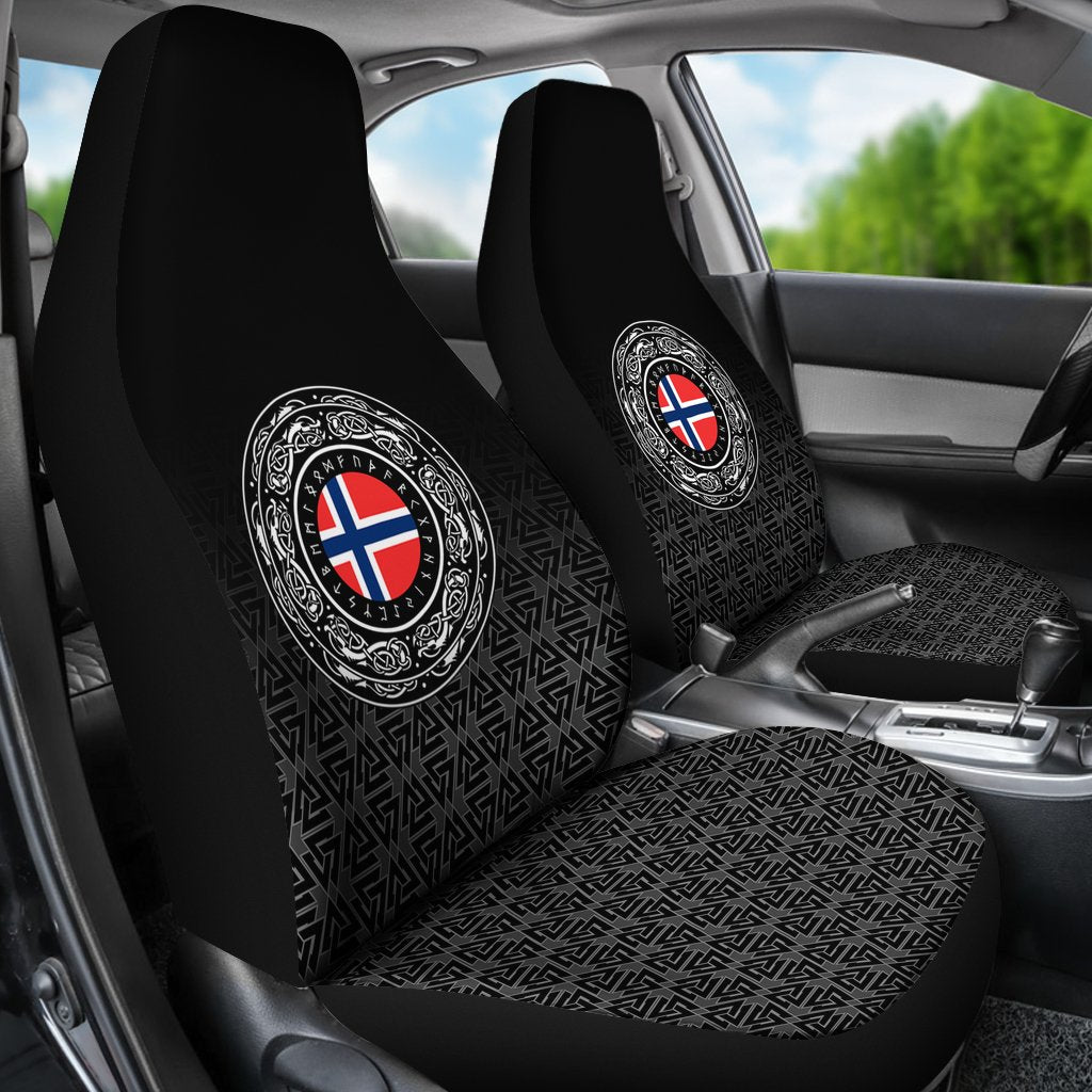 Viking Car Seat Covers Norway Coat Of Arms RLT12 - Wonder Print Shop
