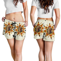 native-american-tribe-chief-and-warriors-all-over-print-women-shorts