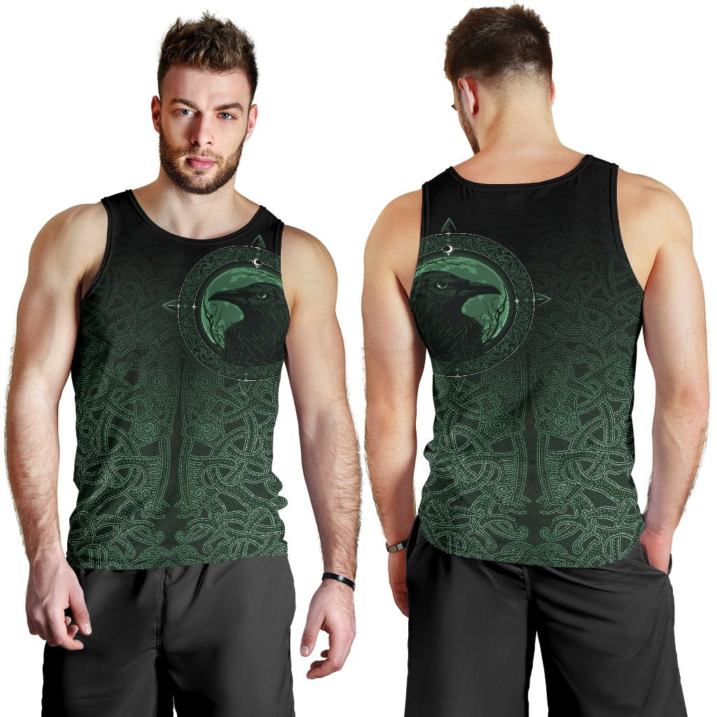 viking-mens-tank-top-ethnic-odin-raven-green
