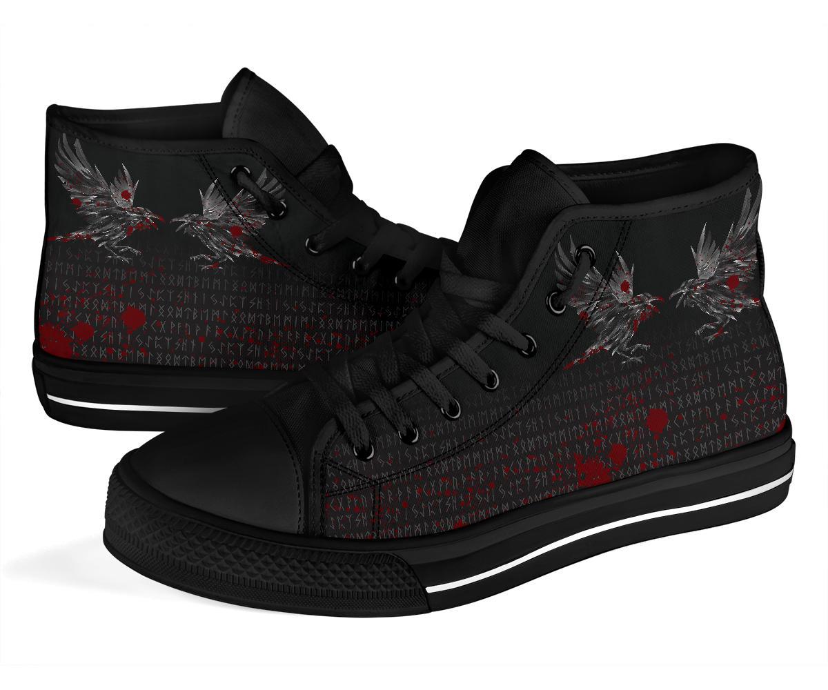 viking-high-top-shoes-odin-huginn-and-muninn-rune-blood