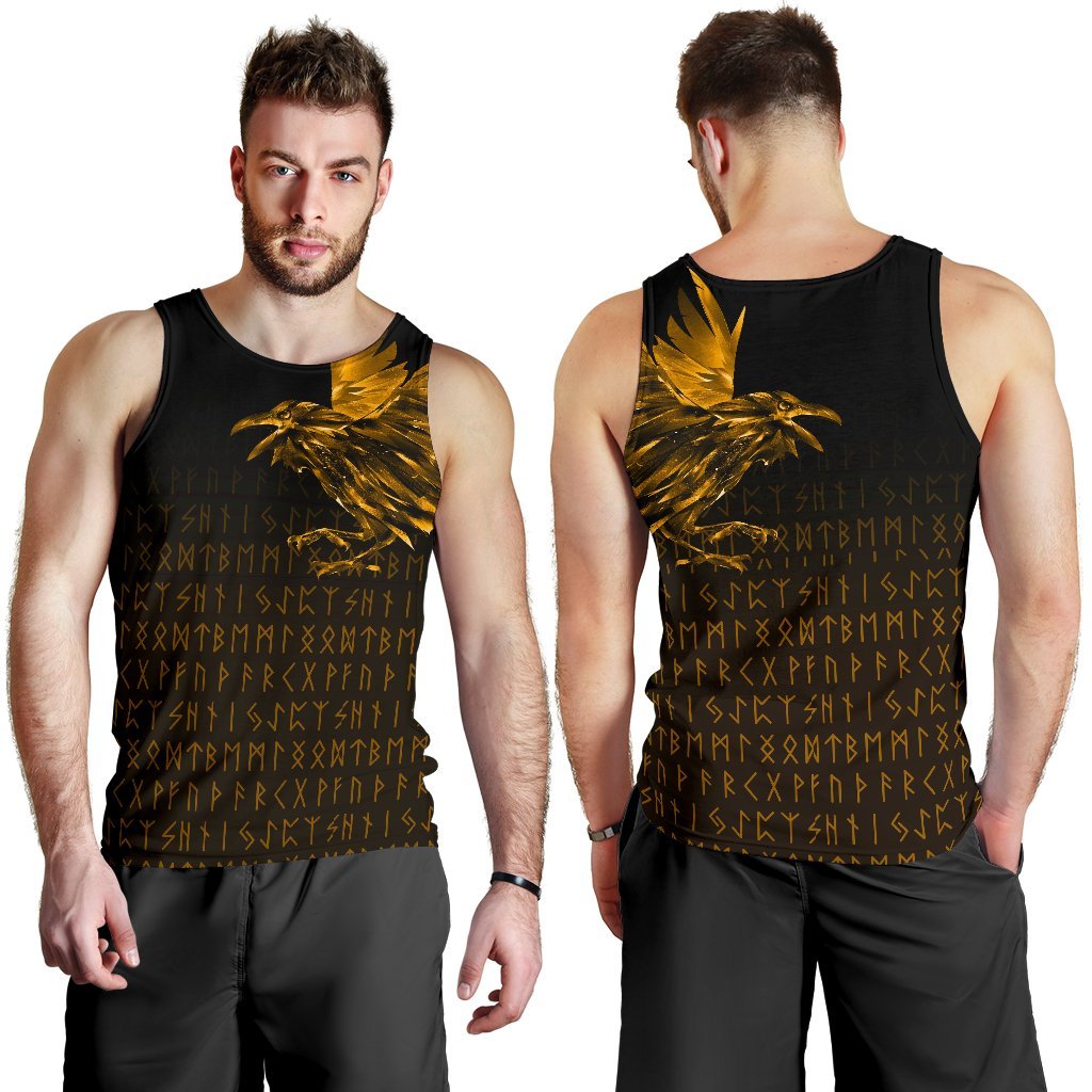 viking-mens-tank-top-the-raven-of-odin-rune-gold