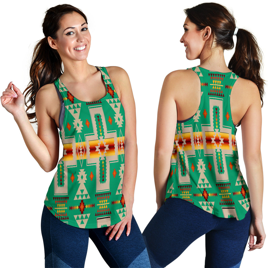 Green Tribe Design Native American Women Racerback Tank LT10 - Wonder Print Shop