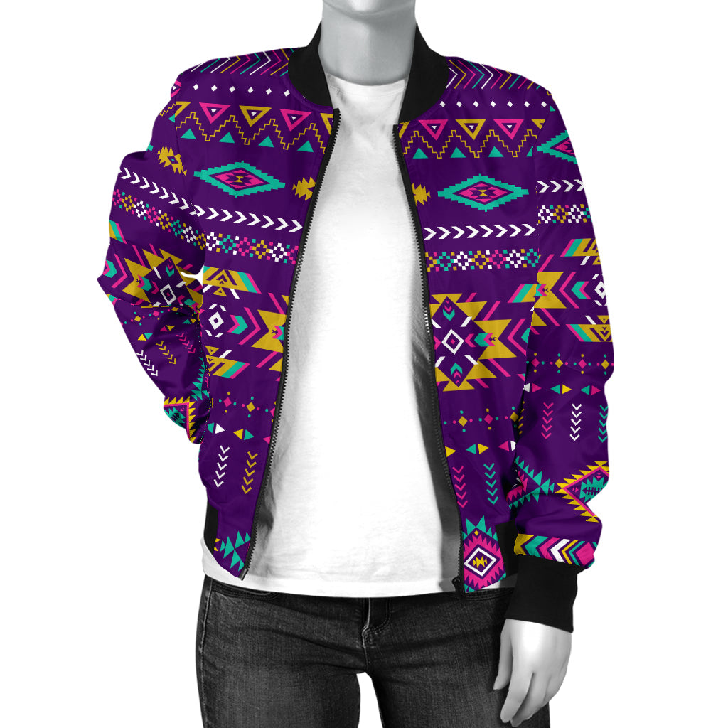 Light Purple Women's Bomber Jacket LT10 - Wonder Print Shop