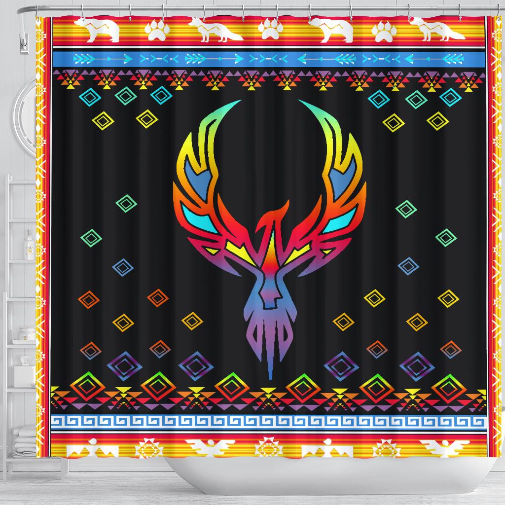 phoenix-rising-native-american-design-shower-curtain-v2