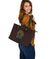 Viking Large Leather Tote Warrior Viking Shield Skull RLT12 - Wonder Print Shop
