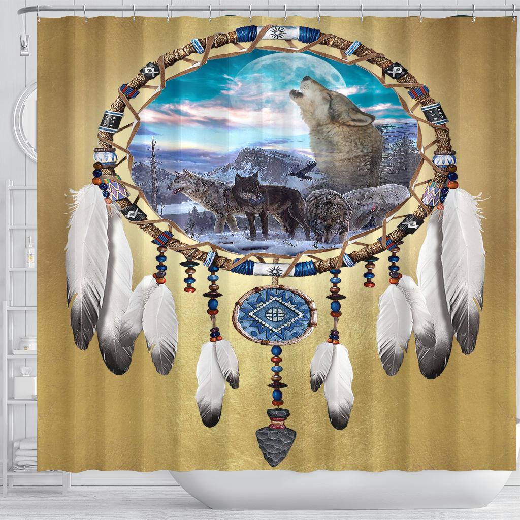 wolf-dreamcatcher-native-american-shower-curtain
