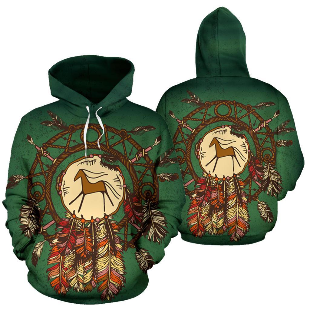 Horse Dreamcacther Native American All Over Hoodie LT10 - Wonder Print Shop