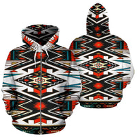 Tribal Pattern Colorful Native American Design 3D Zipper Hoodies LT10 - Wonder Print Shop