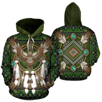 BarRed Owl Mandala Native American All Over Hoodie LT10 - Wonder Print Shop