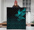 Viking Premium Quilt - The Raven Of Odin Rune Cyan RLT12 - Wonder Print Shop