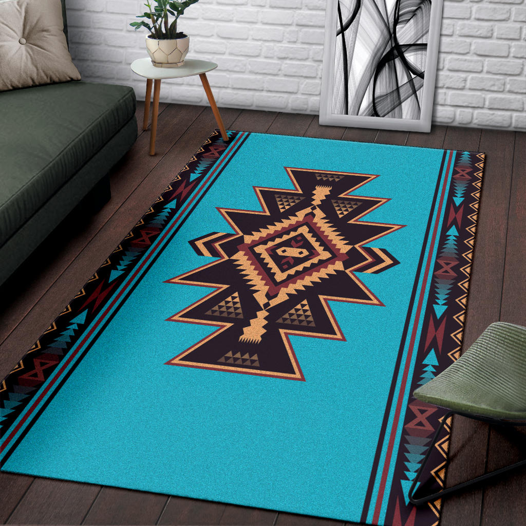Brown Western Native American Area Rug LT10 - Wonder Print Shop