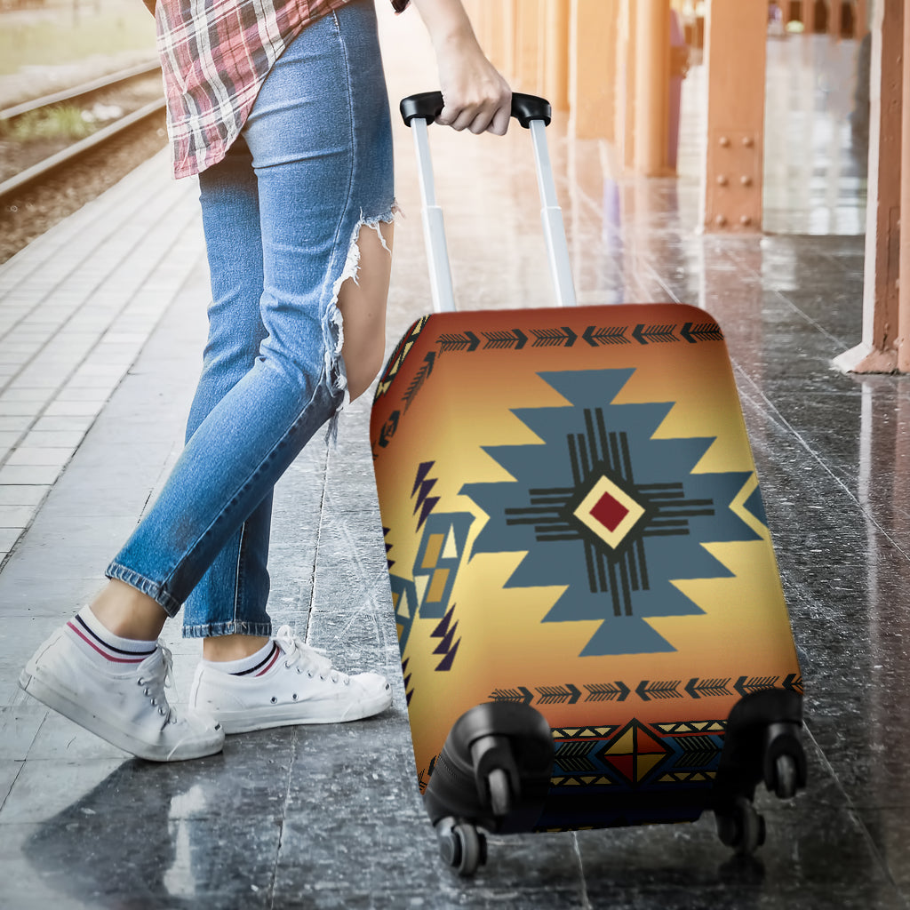 Southwest Blue Symbol Native American Luggage Covers LT10 - Wonder Print Shop