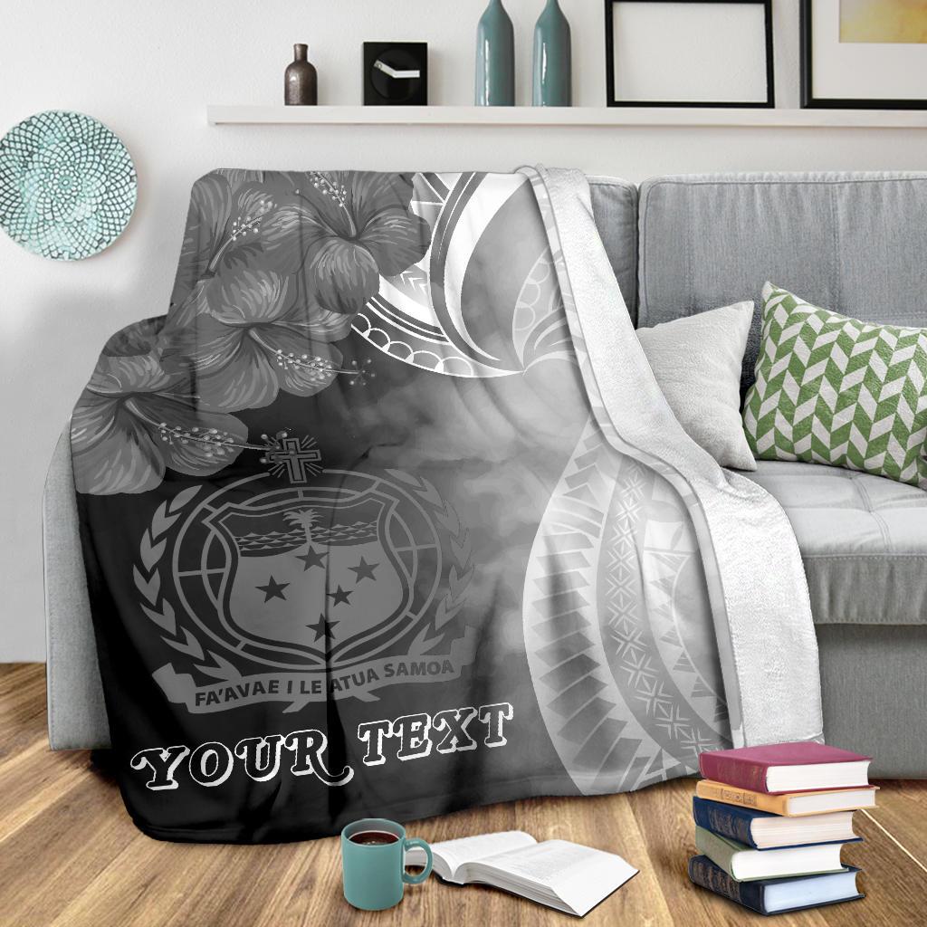 samoa-custom-personalised-premium-blanket-samoa-seal-wave-style-black