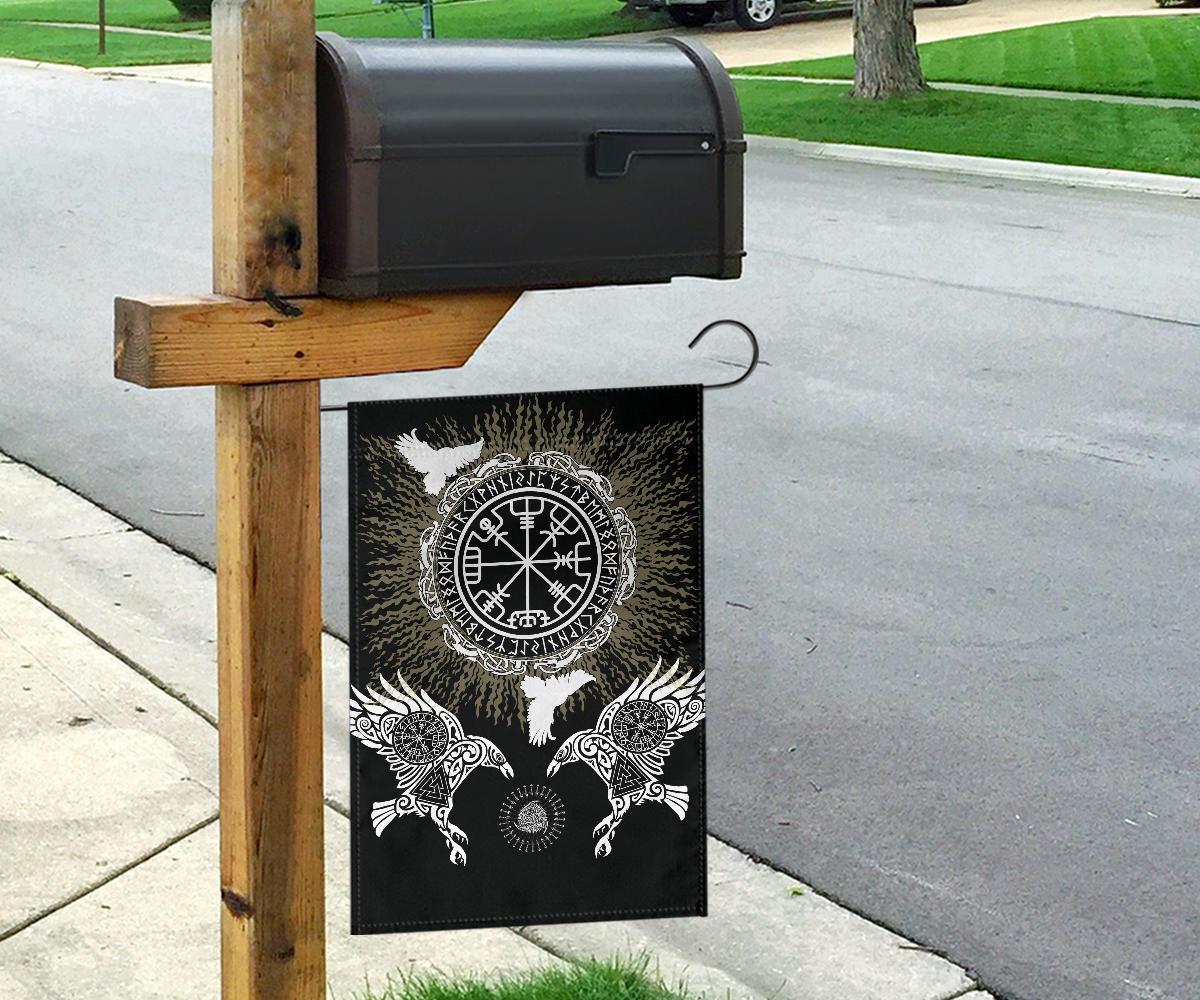 Viking Garden Flag Raven, Valknut and Vegvisir RLT12 - Wonder Print Shop