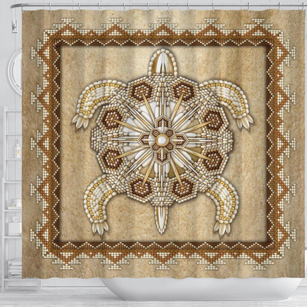 turble-totem-native-american-design-shower-curtain