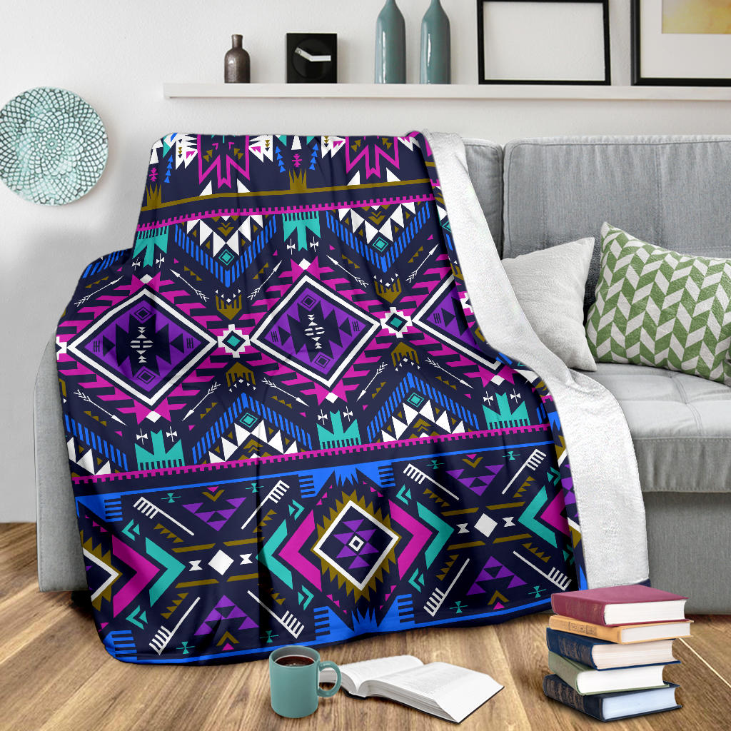 purple-tribe-pattern-blanket