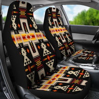 Black Tribe Design Native American Car Seat Covers LT10 - Wonder Print Shop