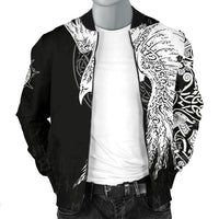 Custom Viking Men's Bomber Jacket Mystical Raven Tattoo Special RLT12 - Wonder Print Shop