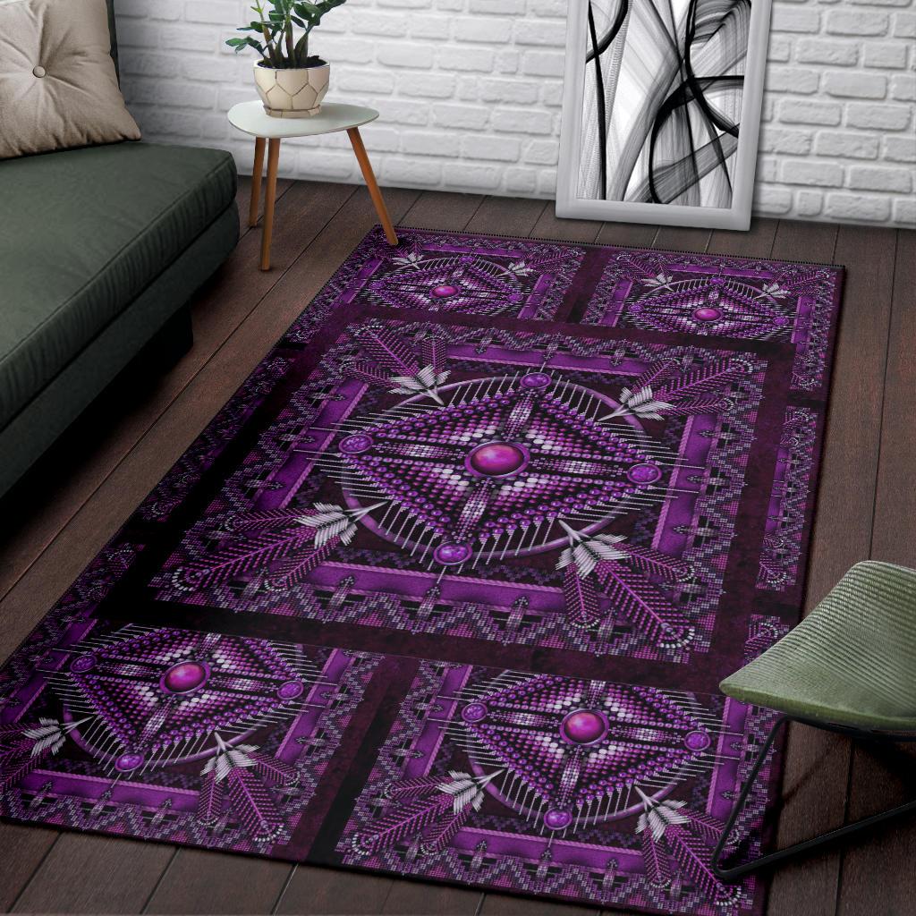 Naumaddic Arts Light Purple Native American Area Rug LT10 - Wonder Print Shop