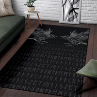 Viking Area Rug Odin Huginn and Muninn Rune RLT12 - Wonder Print Shop