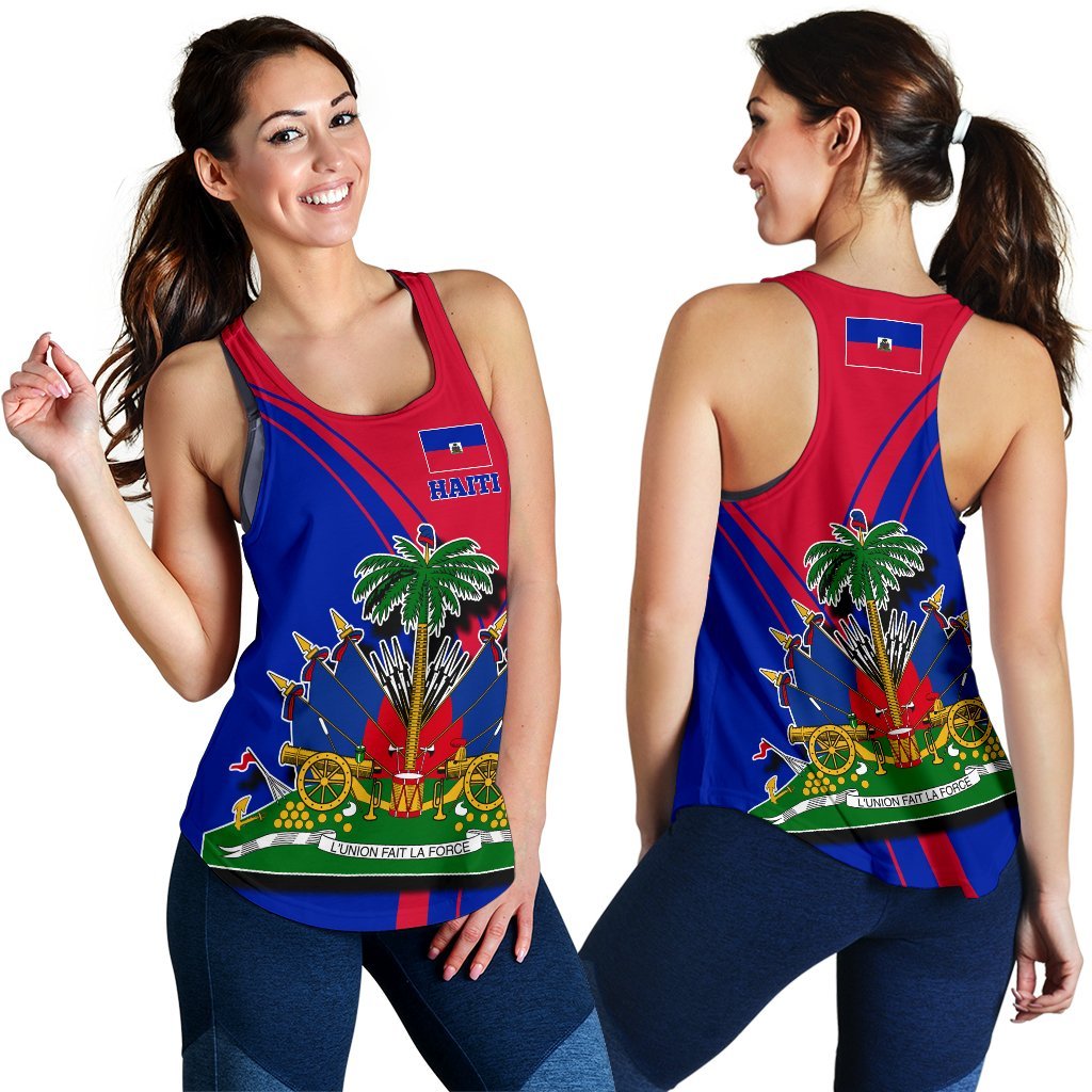 Haiti Women's Racerback Tank - Haitian Pride - Wonder Print Shop