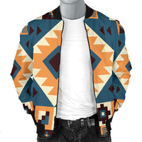 Navy Arrow Pattern Men's Bomber Jacket LT10 - Wonder Print Shop