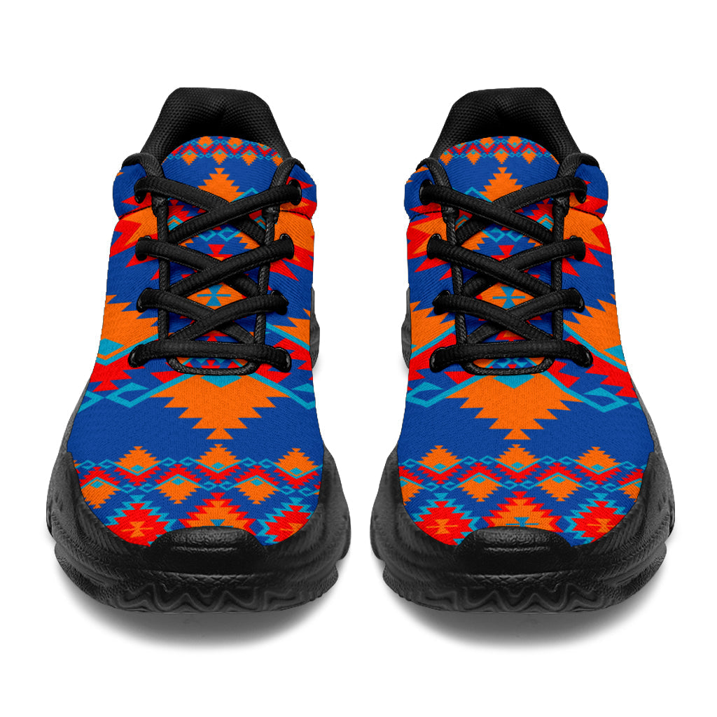 native-american-red-and-yellow-geometric-chunky-sneakers