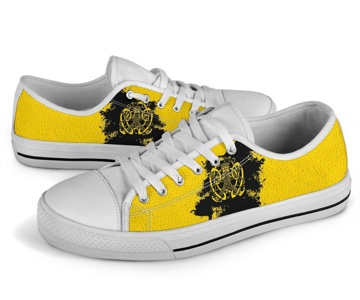 viking-low-top-shoes-loki-bound-triskele-rune-gold