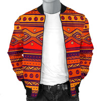 Pattern Color Orange Men's Bomber Jacket LT10 - Wonder Print Shop