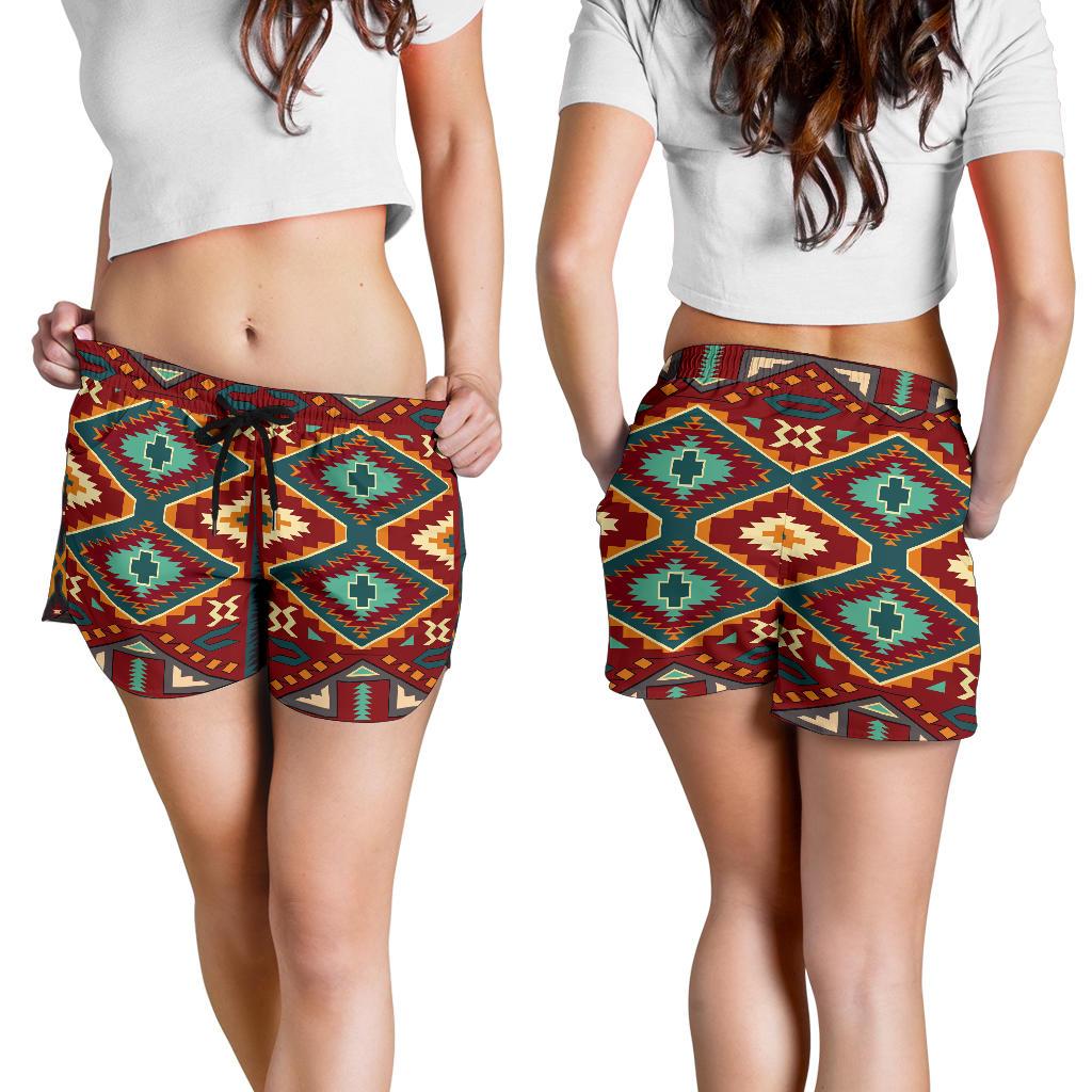 native-american-united-tribes-pattern-all-over-print-women-shorts