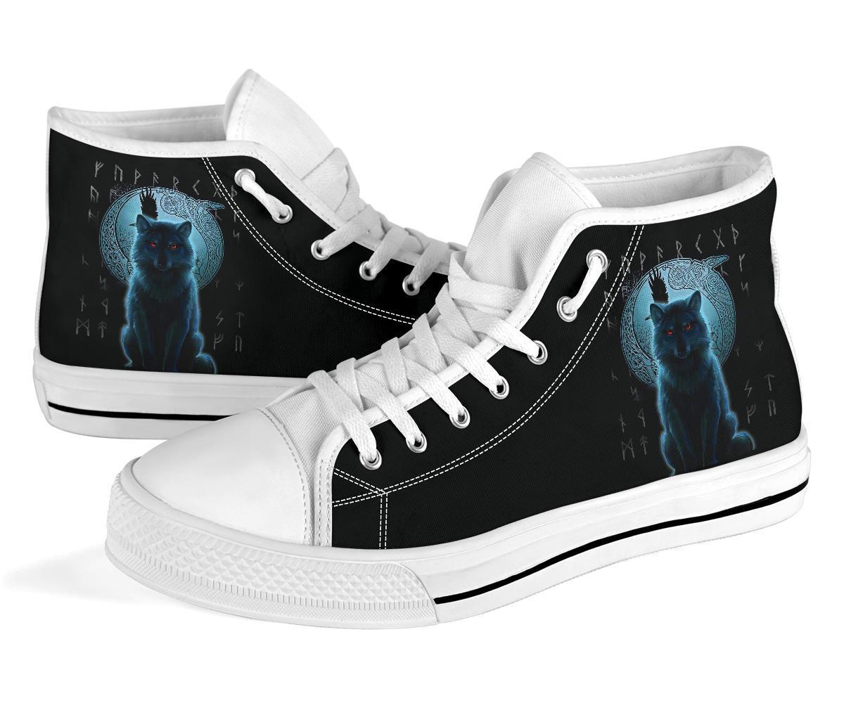 viking-high-top-shoes-fenrir-viking-wolf-and-moon