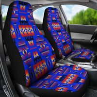 Blue Neon Tribal Native American Car seat Covers LT10 - Wonder Print Shop