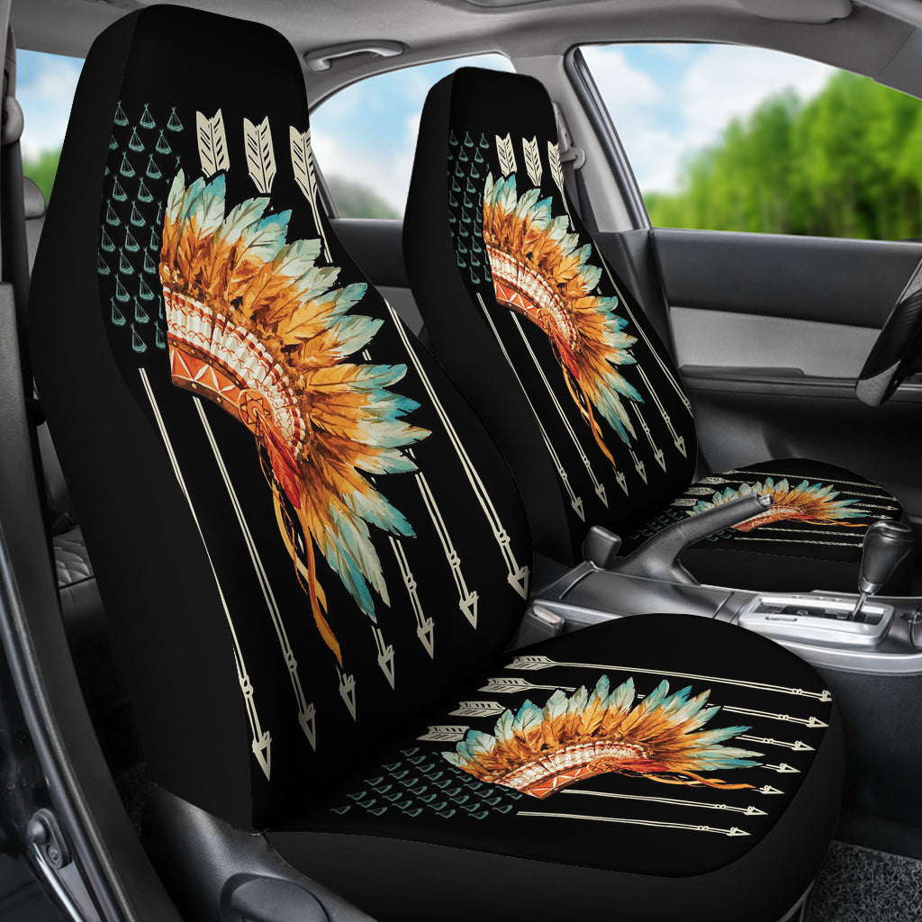 Headdress Flag Car Seat Covers LT10 - Wonder Print Shop