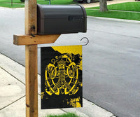 Viking Garden Flag, Loki Bound Triskele Rune Gold RLT12 - Wonder Print Shop