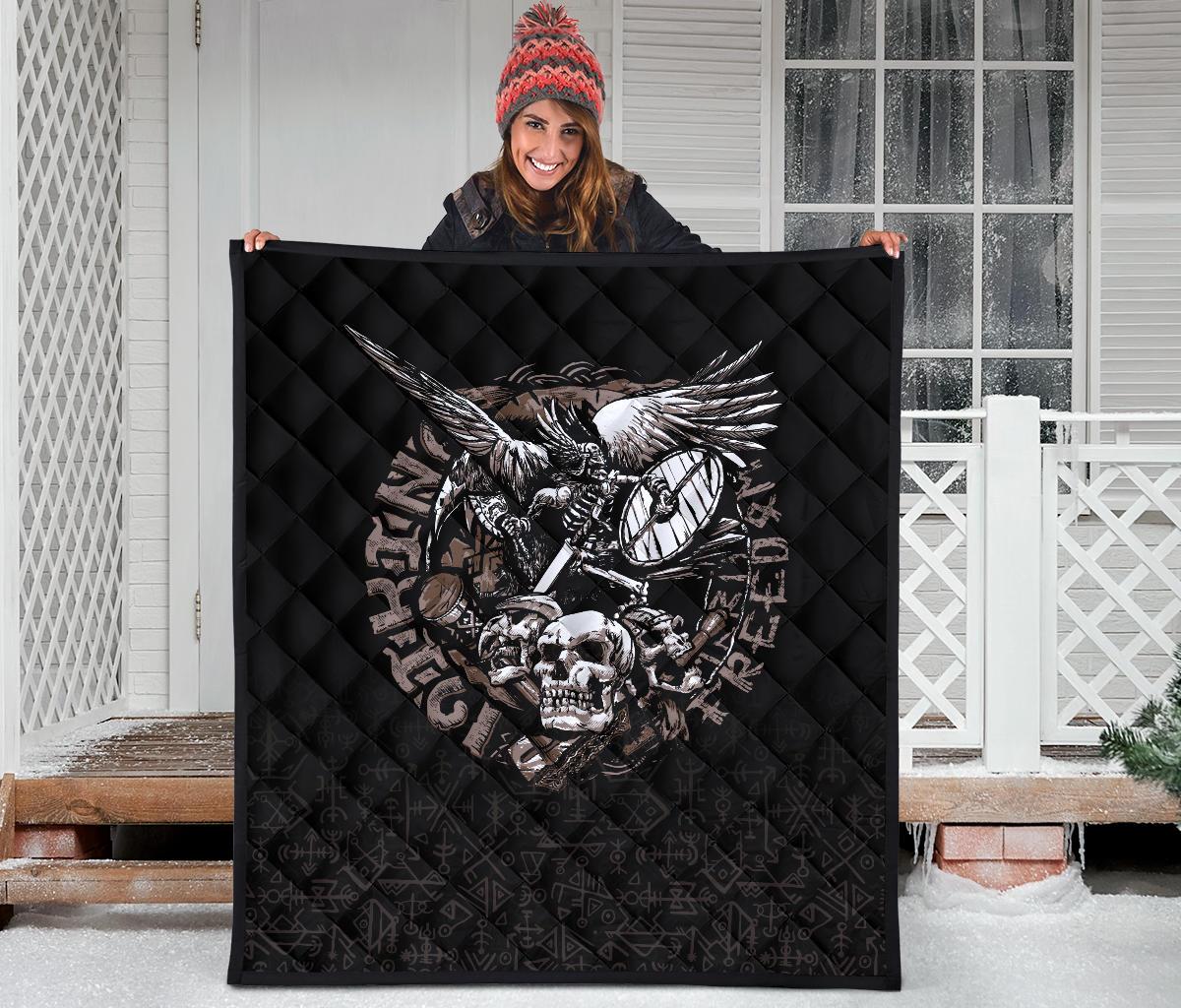 Viking Warrior Tattoo Odin Premium Quilt RLT12 - Wonder Print Shop