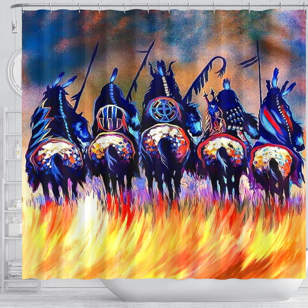 warriors-native-american-shower-curtain