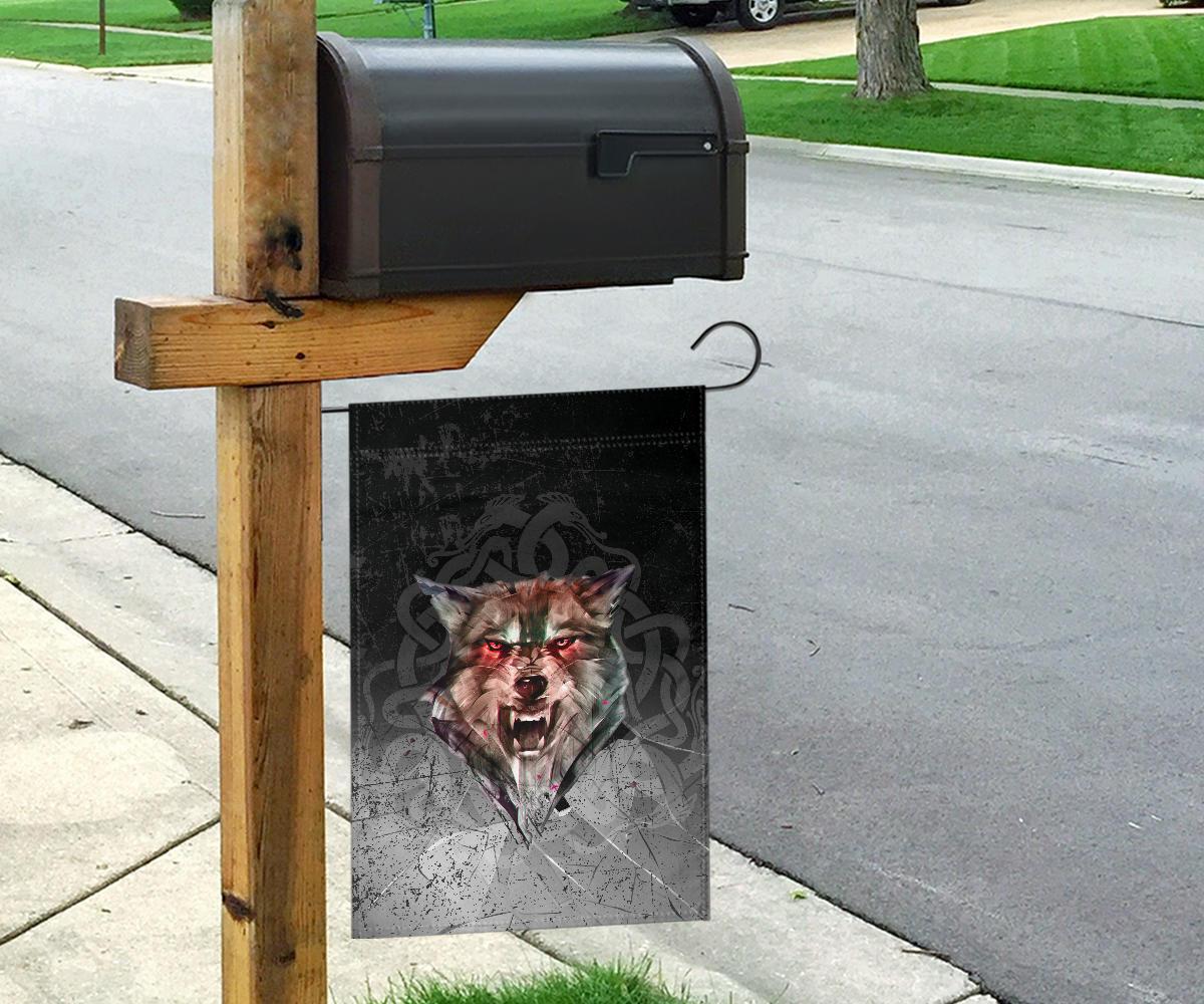 Viking Garden Flag Fenrir Norse Wolf RLT12 - Wonder Print Shop