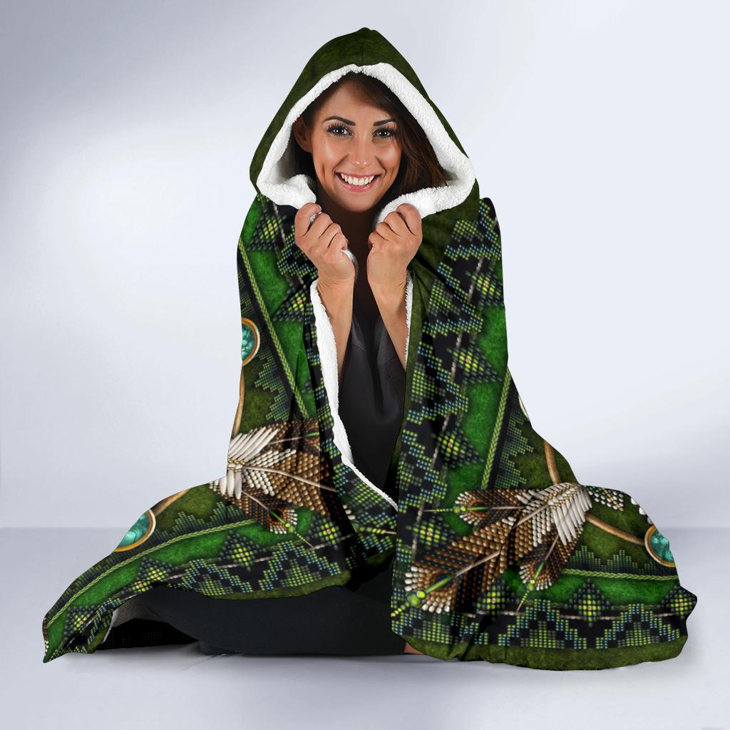 native-american-mandala-pattern-green-hooded-blanket