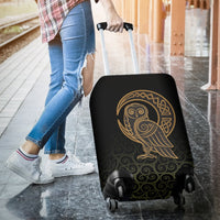 Viking Luggage Covers Owl Celtic On Triskels Background RLT12 - Wonder Print Shop