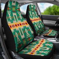 Green Tribe Design Native American Car Seat Covers LT10 - Wonder Print Shop