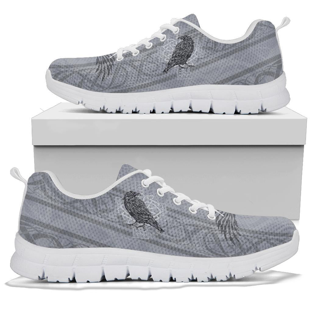 Viking Sneakers - Odin's Celtic Raven - Scandinavian Tattoo RLT12 - Wonder Print Shop